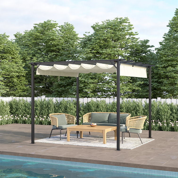 Dakota Fields Elevado 3m x 3m Steel Patio Gazebo Wayfair.co.uk